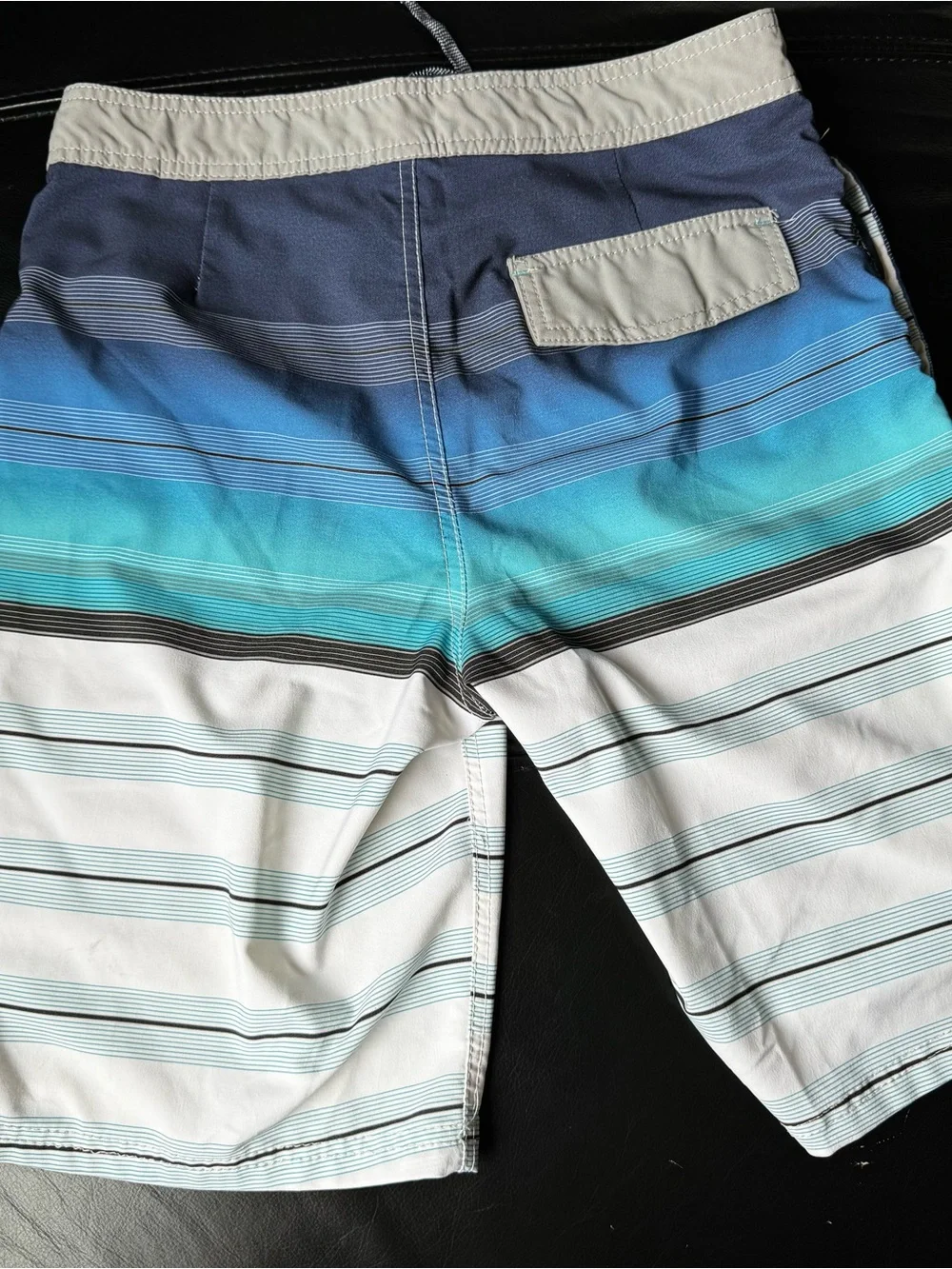 Mossimo Blue Gradient Stripe Swim Trunks